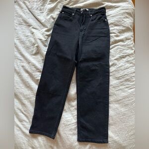 Everlane Black Curvy Way High Jeans Custom Embroidery